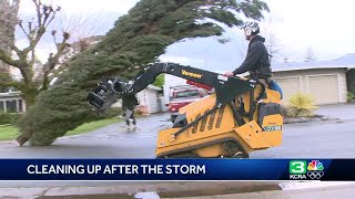 Northern California cleans up after severe wind damage [upl. by Lovich]