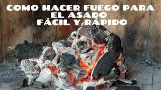 🔥 Como hacer fuego para el asado en sólo 3 pasos – Fácil y rápido 🔥  Platos Argentinos [upl. by Ydnirb]