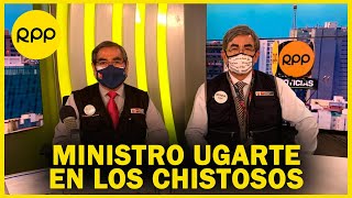 🔴 ¡Los Chistosos Ministro de Salud Óscar Ugarte se encontró con su clon quotTristóscarquot Ugarte [upl. by Roer]