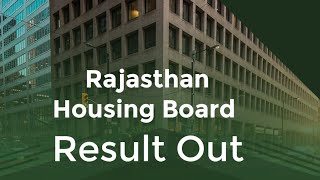 Rajasthan Housing board result out Rajasthan Housing board JEn vacancy 2023 RHB JEn result [upl. by Sirovaj]