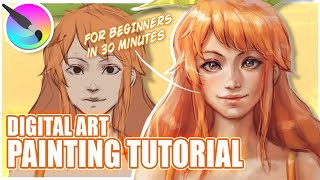 How to draw semi realistic anime Complete Digital Painting Process Explained ✨ [upl. by Aihsei]