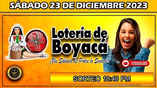 PREMIO MAYOR LOTERIA DE BOYACA del SÁBADO 23 de diciembre 2023 loteria loteríadeboyacá [upl. by Roby]