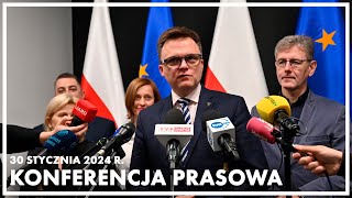 Konferencja prasowa marszałka Sejmu Szymona Hołowni [upl. by Llerud]