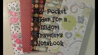 DIY Pocket Folder for Midori Travelers Notebook [upl. by Celina]