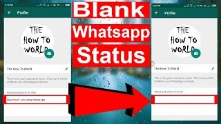 How to set blank whatsapp status [upl. by Morey978]