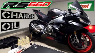 RS 660  Oil Change  How To [upl. by Eirek11]