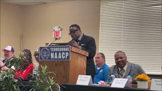 Pastor Bertrand Bailey delivers the 2024 Dr ML King Jr message at the Terrebonne NAACP celebration [upl. by Statis]