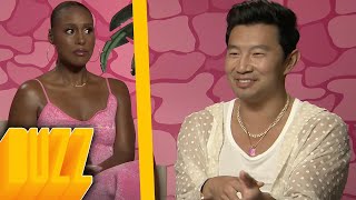 What life was like on the set of Barbie  Simu Liu amp Issa Rae [upl. by Euqinot]