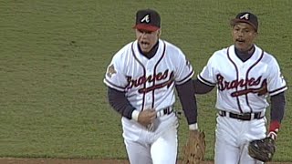 1995 WS Gm2 Wohlers retires Baerga to seal the Braves Game 2 win [upl. by Lukash]