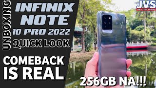 Infinix Note 10 Pro 2022 Unboxing and First Impressions  Double the storage na  Filipino [upl. by Yruok]