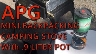 APG Outdoors sent out their Mini Backpacking Camping Gas Stove with 9 Liter pot [upl. by Marco]