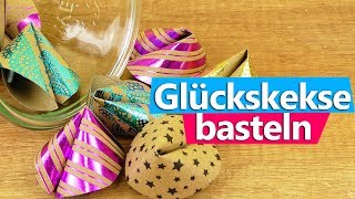 DIY Glückskekse aus Papier basteln  Super einfach amp schnell für Silvester  Basteln für Kids [upl. by Zoa518]