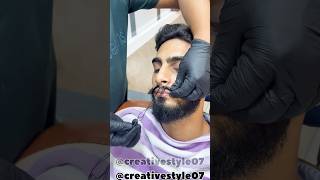 Haircut men’s moustache style viraviralvideohairstylecurlstrendingbarbershopshortsshortnew [upl. by Samira340]