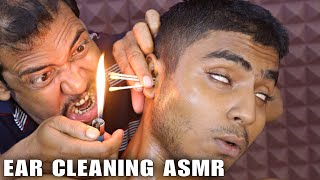 Ear Cleaning amp Earwax Removal  Ear Massage  Head Massage amp Neck Cracking by Asim Barber  ASMR [upl. by Currie]