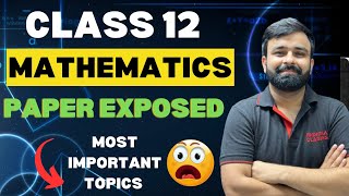 Class 12th Mathematics Chapter wise Most Important Topics for Boards 2024 I Score 8080 I Vishal sir [upl. by Kcerb]