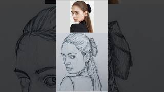 Quick Tips for Stunning Portrait shorts drawing howtodrawaface realisticportrait artwork [upl. by Aelber]