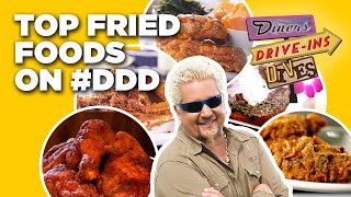 Top DDD Fried Food Videos with Guy Fieri  Diners DriveIns and Dives  Food Network [upl. by Lebaron]