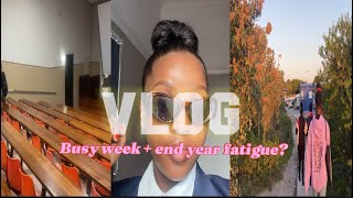 Vlog Busy week  year end fatigue  uni vlogs  South African YouTuber [upl. by Koerlin]