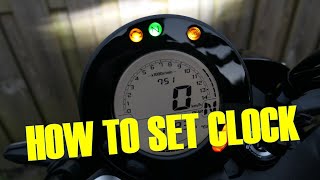 KAWASAKI ELIMINATOR 500  HOW TO SET CLOCK [upl. by Anastas]