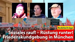 Soziales rauf – Rüstung runter Friedenskundgebung in München [upl. by Reiche]