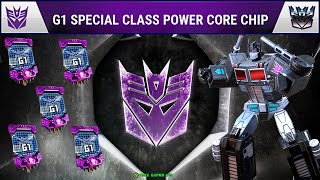 DECEPTICON G1 SPECIAL POWER CORE CHIP  Transformers Earth Wars [upl. by Morehouse]