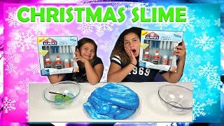 MAKING CHRISTMAS SLIME  NEW ELMERS FROSTY SLIME KIT [upl. by Nabal]