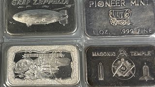 1 oz Silver Bar Guardhouse Box Challenge Complete…and Then Some Vintage Silver Art Bars [upl. by Zohar]