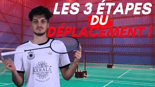 COMMENT AMÉLIORER LES 3 ÉTAPES DU DÉPLACEMENT AU BADMINTON [upl. by Eesak]