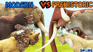 Modern Beasts vs Prehistoric Beasts S1  SPORE [upl. by Aremus]