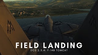 DCS 25 F14 Sunset Field Landing Overhead Break [upl. by Ecirrehs]