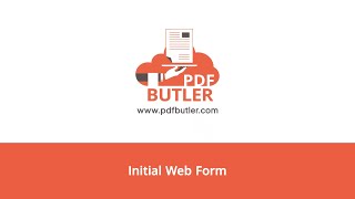 FORM Butler  Initial Web Form [upl. by Jemina]