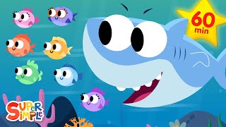 The Fish Go Swimming amp More Kids Songs  Ocean Songs With Finny The Shark  Super Simple Songs [upl. by Juta235]