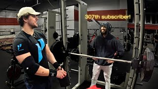 MEETING MY 307TH SUB  CHEST WORKOUT [upl. by Ahtenak916]