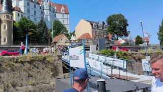 Dampfschifffahrt von Radebeul nach Meißen und Rückweg mit dem Fahrrad auf Elbradweg [upl. by Elyrehc]