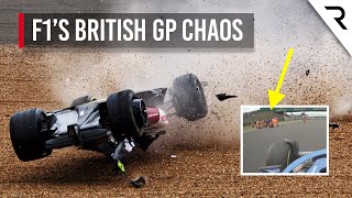 Zhou Guanyus terrifying British GP crash and how F1 escaped something worse [upl. by Wivinia979]