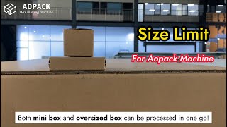 Min amp Max Size Limit of Aopack Box Making Machine [upl. by Recha]