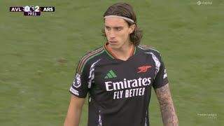 Riccardo Calafiori vs Aston Villa • DEBUT for Arsenal  24082024 [upl. by Yevad792]