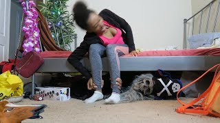 MONSTER UNDER THE BED SCARE PRANK ON SISTER [upl. by Raimund]