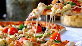 Readymade base pizza 🍕 😋How to make pizza without oven simple pizza recipe [upl. by Geiger465]