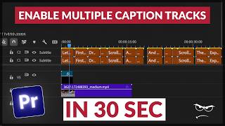 Enable Multiple SubtitlesCaption Tracks  Premiere Pro [upl. by Elcin]