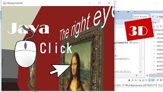 Java 3D How to Display a Message on the Screen When Mona Lisas Eye Is Clicked with Source Code [upl. by Airla]