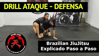 DRILL ATAQUE  DEFENSA explicado BJJ [upl. by Elfrida]