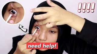 PERTAMA KALI PAKAI SOFTLENS PERIH NGGAK YA  nyobain softlens untuk pertama kali  tips [upl. by Ocirderf]