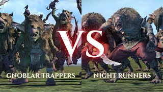 WARHAMMER III Total War  Gnoblar Trappers VS Night Runners [upl. by Heloise]