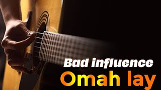 bad influence omah lay fingerstyle guitar cover [upl. by Ayomat]