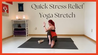 Quick Stress Relief Yoga Stretch [upl. by Shaffer922]