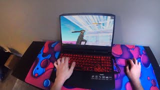 Playing Fortnite on a 144Hz Laptop POV [upl. by Hulton]