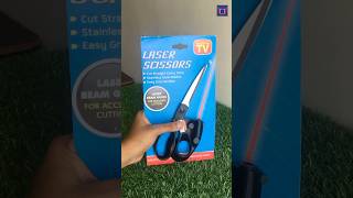 Scissors la laser light ah 😳😲 shorts unboxing stationery lasercutting scissors unique [upl. by Adnyleb]