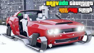 Bravado Gauntlet Hellfire Sleigh  GTA 5 Lore Friendly Car Mod  Download Link [upl. by Stier]