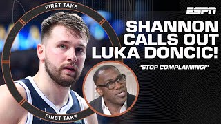 STOP ALL THE COMPLAINING  Shannon Sharpe calls out Luka Doncic for Game 4 loss  First Take [upl. by Spiegleman]